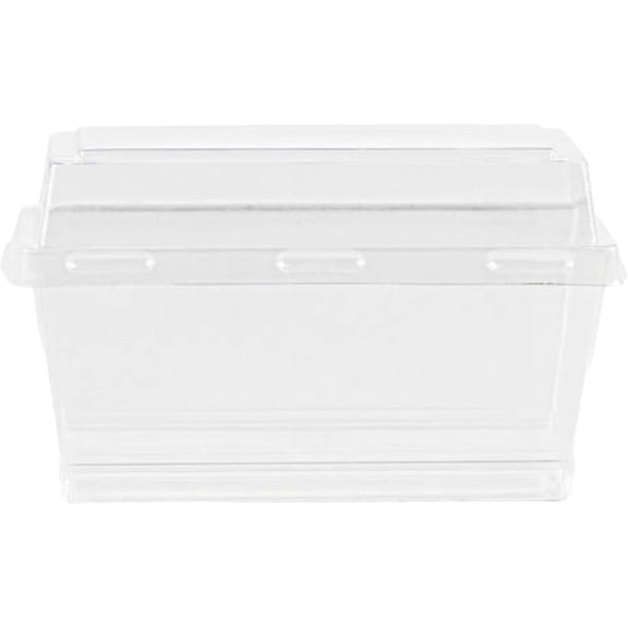 4oz Rectangular Mini Clear Plastic Dessert Containers with Dome Lid - Rectangle Disposable Parfait Box with Lids, Cake Box, Yogurt Container, Fruits, Snacks, Ice Cream, Banana Pudding, Jello (10)