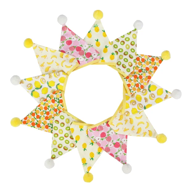 Banderines Triangulares de Tela de Algodón con Pompones Coloridos – Decoración para Cumpleaños, Tiendas de Campaña y Fondo de Fotos