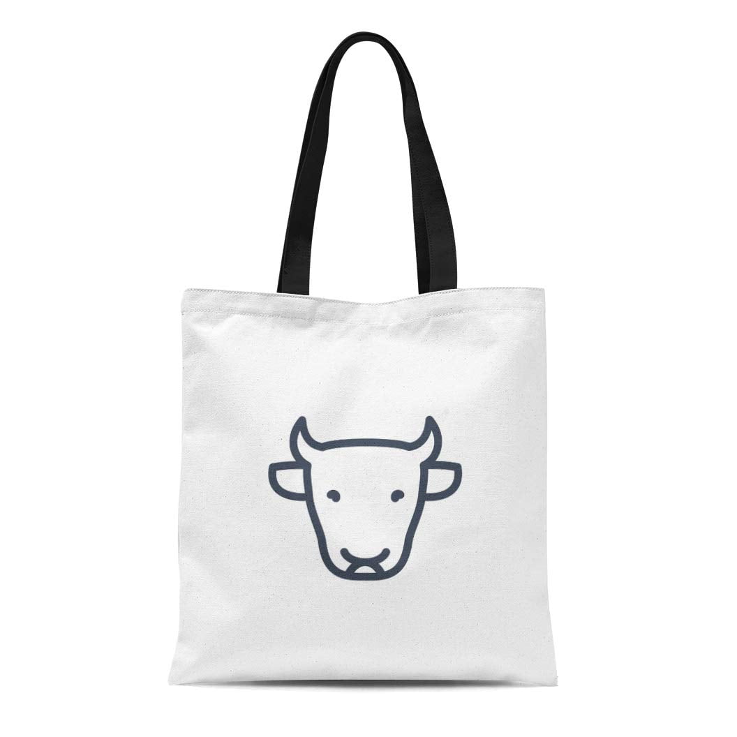 Download KDAGR Canvas Tote Bag Livestock Cattle Cow Head Front View ...