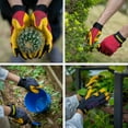 thumbnail image 7 of FEISHDEK Gardening Gloves for Women and Men, Touchscreen Sheepskin Leather Garden Work Gloves, Flexible & Breathable Yard Working Gloves (Small,Rde), 7 of 7