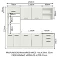 thumbnail image 3 of Cocina Integral Agata Madesa 250cm 01 - Blanco, 3 of 10