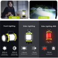 thumbnail image 2 of Camping Torch LED Rechargeable Camping Lantern, Camping Light with 6 Lighting Modes, 3700mAh Flashlight, IPX4 Waterproof Camping Accessories, Camping Lights for Tents, 2 of 5