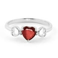 thumbnail image 2 of Galaxy Gold 1.01 ct 14k Solid White, Rose Yellow Gold The Heart of Hearts Ruby & Diamond Ring 4341 (White-Gold, 5.5), 2 of 4