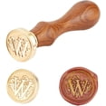 thumbnail image 2 of 1Set Brass Sealing Wax Seal Stamp Wood Handle Letter W 25x14mm for Envelopes Invitations, 2 of 9