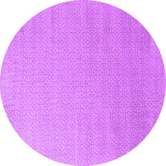 Ahgly Company Indoor Round Solid Purple Modern Area Rugs, 4' Round
