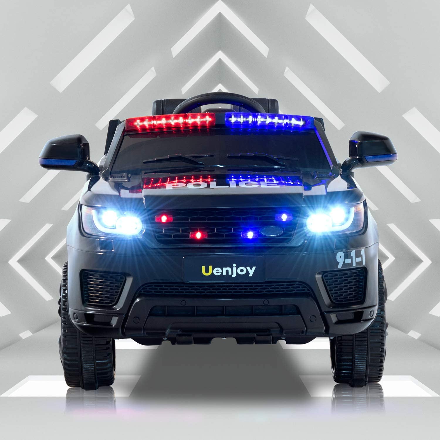 12V Kids Police Ride On Car Electric Cars 2.4G Remote Control, LED