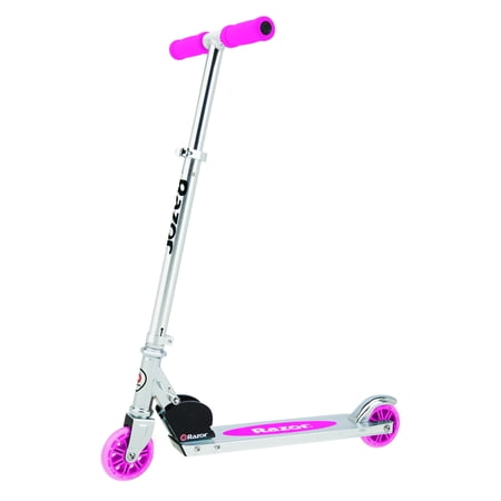 Razor A Kick Scooter for Kids - Pink, Lightweight, Foldable, Aluminum Frame, for Child Ages 5+