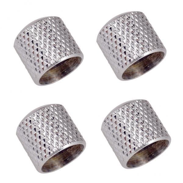 2x 4 Piezas de Botones de Control de Tono de Guitarra Eléctrica de Hierro Plateado