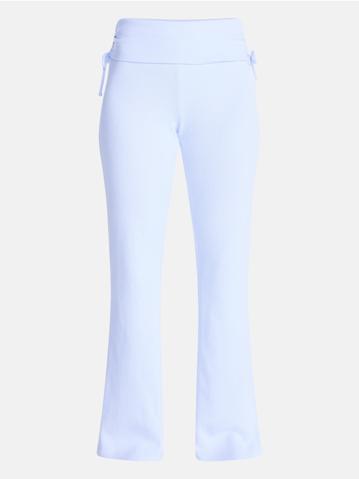 No Boundaries Waffle Knit Foldover Pants, 31.5'' Inseam, Women’s and Women's Plus XS-2X