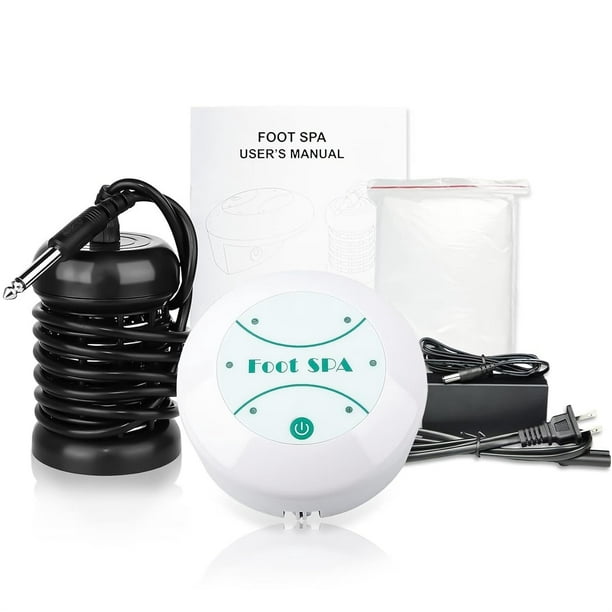 Lecaung Máquina de baño de pies desintoxicante, máquina de baño de pies de desintoxicación iónica portátil, máquina de spa de desintoxicación de pies para limpieza de pies para uso en viajes en casa c