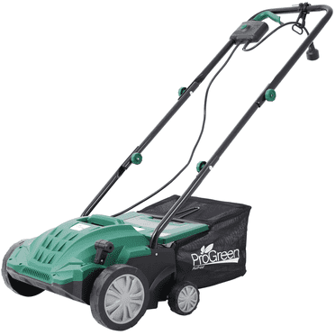 GreenPro 2-in-1 13INCH Electric Lawn Dethatcher & Scarifier, 12 Amp Motor, 4 Height Adjustments, 31.7QT Bag