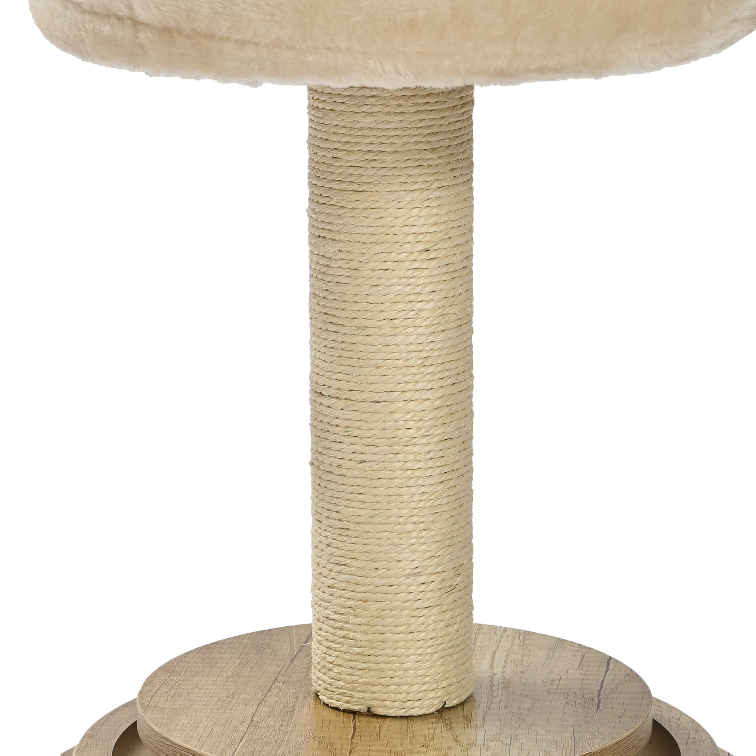 Vibrant Life Cat Scratching Post with 2-Level Track Ball, Beige
