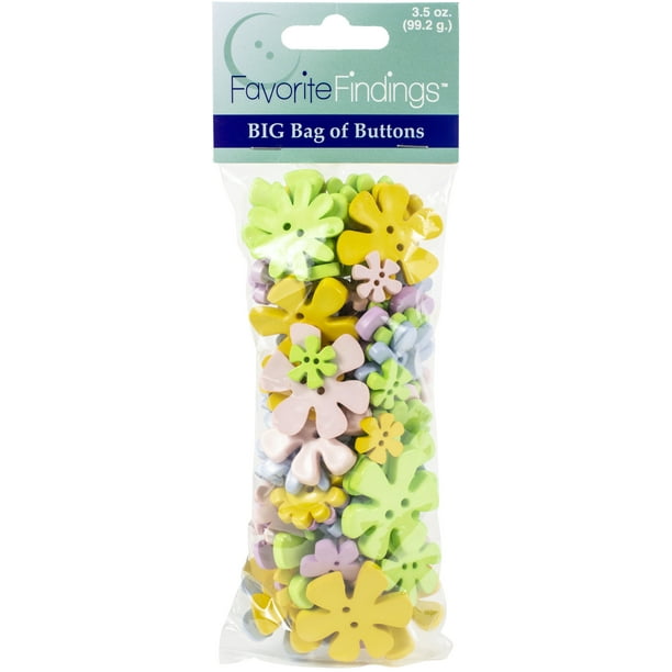 Flowers 3.5oz - Favorite Findings Big Bag of Buttons - Blumenthal Lansing