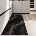thumbnail image 4 of Black Gold Marble Pattern Kitchen Rug Mat,Kitchen Runner Rugs Non Skid Washable,Decorative Kitchen Floor Mats for Kitchen,Sink,Laundry,17"X47", 4 of 5