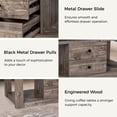 thumbnail image 5 of MINCETA Coffee Table,Modern Wooden Rectangle Coffee Tables with Storage,2 Drawer Center Table for Living Room,Drifted Gray, 5 of 6
