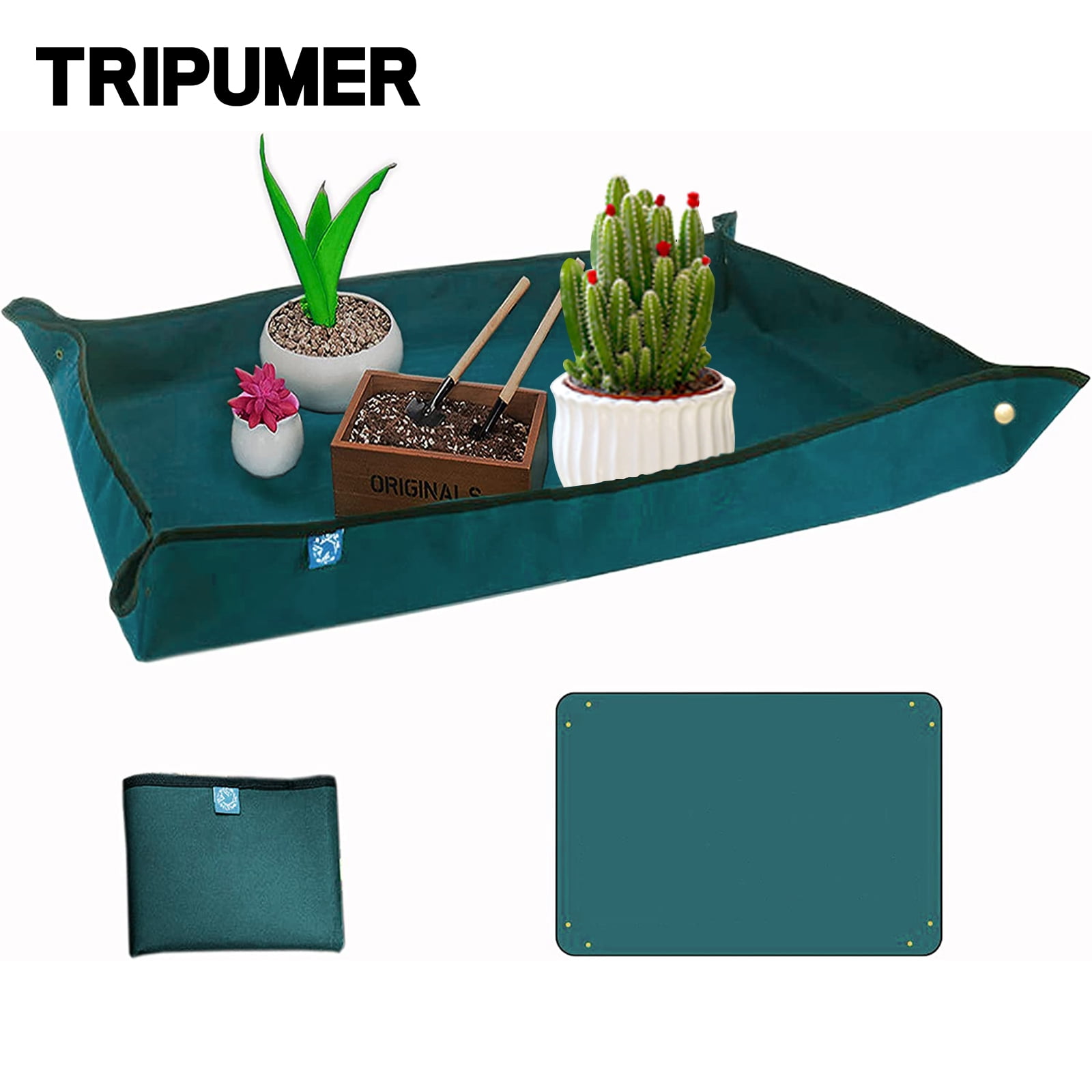 Tripumer Oxford Cloth Foldable Gardening Mat Waterproof Plant