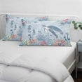 thumbnail image 3 of Blue Coastal Turtle Pillow Covers, Linen Long Throw Pillow Case, Beach Nautical Ocean Coral Seahorse Holiday Pillow Protector Decorative Cushion Cover for Living Room/Bedroom 20" x 30", 3 of 8