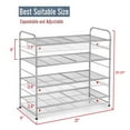 thumbnail image 3 of Auledio 4-Tier Metal Shoe Storage Rack,Freestanding & Stackable Shoe Shelf for Entryway Closet Bedroom (Silver), 3 of 6