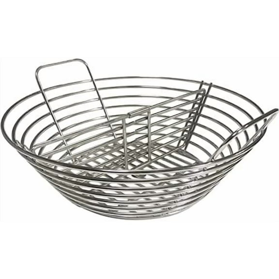 Lump Charcoal Fire Basket with Divider Stainless Steel Grill Ash Baskets Fits 18" Big Green Egg Accessories, Kamado Joe Classic Large Green Egg Basket Replacement$$Garden & Patio