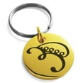 thumbnail image 1 of Stainless Steel Reiki Iava Persistence Engraved Small Medallion Circle Charm Keychain Keyring, 1 of 1