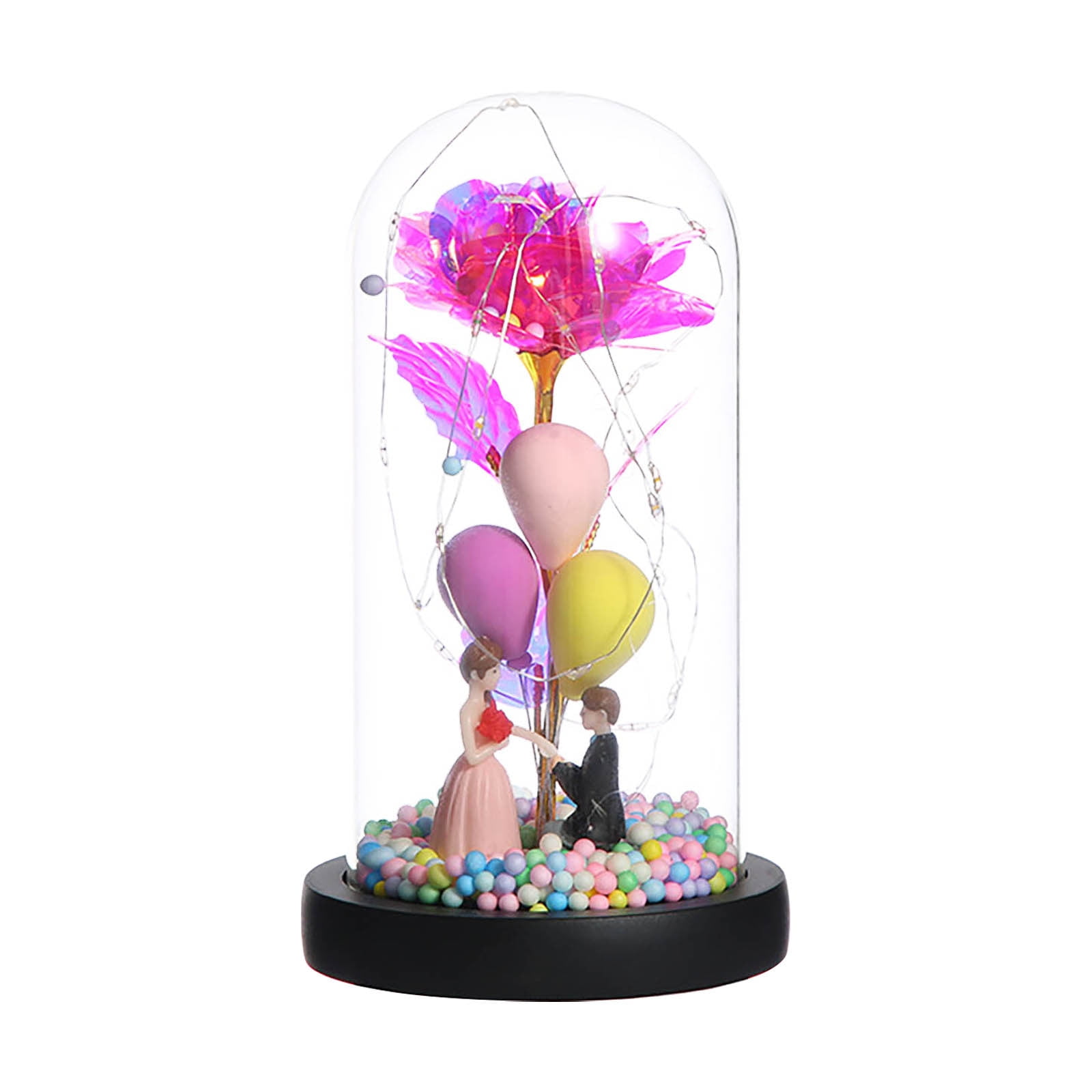 Desktop Ornament Valentine'S Day Gift Rose Decoration Transparent