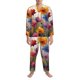 thumbnail image 3 of Balery Colorful Wildflower Meadow Pijama para Hombre de Dos Piezas con Manga Larga, Conjunto de Dormir y Descanso Suave con Bolsillos-Small, 3 of 7