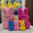 thumbnail image 2 of Conejito de peluche Peeps de 38 cm y 15 cm, conejo Peep, juguetes de Pascua, muñeco de peluche de simulación para niños, almohada suave, regalos, juguete para niña, 2 of 5