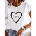 thumbnail image 1 of Ropa de verano para mujer, camisetas informales a la moda con estampado de letras, tendencia de los 90, camiseta gráfica bonita de manga corta para mujer Tan Jianjun unisex, 1 of 2