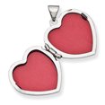 thumbnail image 2 of 14k White Gold Heart Locket Pendant Charm, 2 of 7