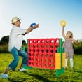 Gymax Large Outdoor Connect Four Set Big Outside Family Game for Kids and Adults with 42 Jumbo