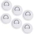 thumbnail image 1 of 6 Pack Stainless Steel D-Ring Patch for Inflatable Boat Kayak Dinghy SUP, D-Ring PVC Patch Stand-Up Paddleboard Canoe Rafting Accessories, NO Glue Included, 1 of 6