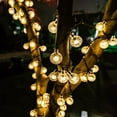 thumbnail image 6 of Perfect Holiday 60 LED Solar String Lights,Waterproof with Bubble Design Bulbs for Outdoor Home decor, Christmas, Parties, Garden - Warm White, 6 of 9