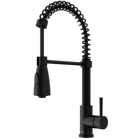 VIGO Brant Single Handle Pull-Down Sprayer Kitchen Faucet in Matte Black