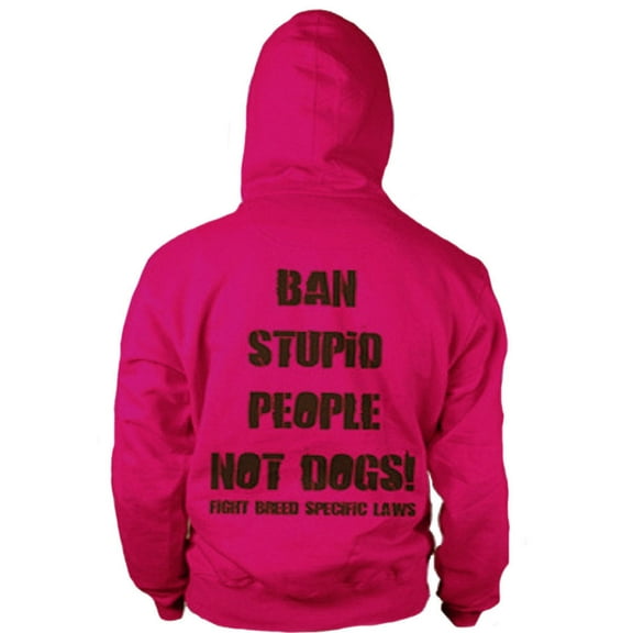 Ban Stupid People Not Dogs Womens' Hoodie, Pitbull Gift, Pit Bull Mom Gift (2XL)