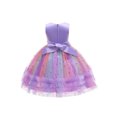 thumbnail image 4 of Faithtur Kids Sequins Heart Patterns O-Neck Sleeveless Formal Dress One-Piece, 4 of 9