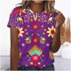 thumbnail image 1 of Fiudx Ofertas Flash Del Día Solo En Línea Camiseta Estampada Informal y de Moda para Mujer con Cuello Redondo y Top de Manga Corta, 1 of 4