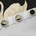 thumbnail image 4 of Feelyou Kawaii Swan Print Curtains Pack of 2 (42x84 Each) for Kids, Black White Curtains Blackout, Cartoon Animal Theme Bedroom Curtains, Living Room Curtains Decor, 4 of 6