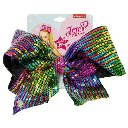 Nickelodeon Jo Jo Siwa signature rainbow sequin bow