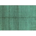 thumbnail image 1 of Ahgly Company Machine Washable Indoor Rectangle Oriental Turquoise Blue Industrial Area Rugs, 7' x 9', 1 of 4