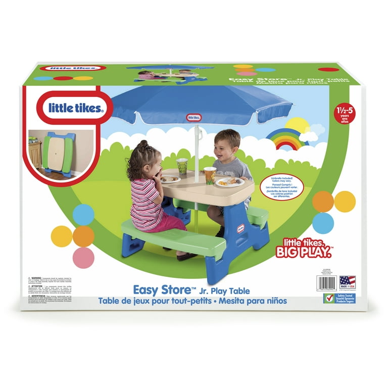 Little Tikes Easy Store Jr. Outdoor Toddler Picnic Play Table with