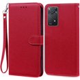 thumbnail image 1 of Note 11 Case For Xiaomi Redmi Note 11 11S Case Leather Wallet Flip Case For Redmi Note 11 Pro Phone Cases Note 11S Cover Fundas Dark Red -Strap Note 11, 1 of 6
