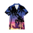 thumbnail image 4 of Rezuofi 2 Pcs Hawaiian Shirts Women Hawaii Tshirt Cool Floral Tropic Print Graphic Tees Tops Button Up Summer Vacation Shirt, 4 of 7