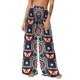 thumbnail image 2 of Pantalones de playa de gasa ligeros para mujer con protección solar, pantalones anchos de estilo bohemio estampados, blusa para mujer, 2 of 7