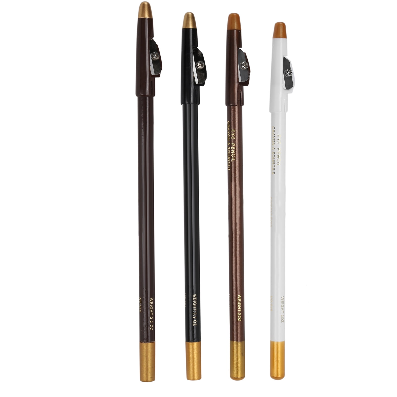 Dioche 4pcs Barber Pencil With Sharpener Hairline Beard Pencil Hair Beard Shape Accessories