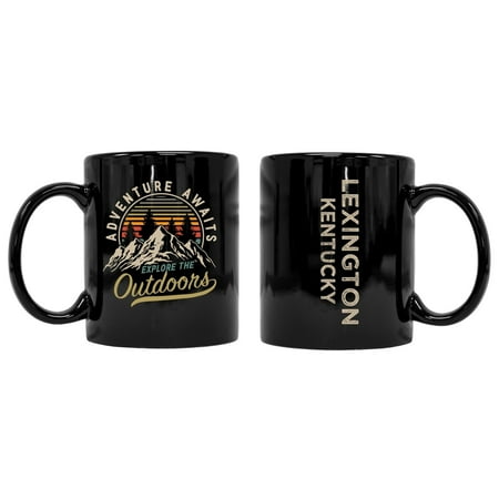 

Lexington Kentucky Souvenir Adventure Awaits 8 oz Coffee Mug 2-Pack