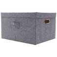 thumbnail image 1 of Caja de almacenamiento de tela plegable con tapa, organizador de artículos diversos, 1 of 5