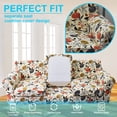 thumbnail image 4 of Eco-Ancheng 3 Piece Stretch Sofa Covers for 2 Cushion Couch Printed Sofa Slipcover with 2 Individual Cushion Covers Furniture Protector for Living Room Chairs with Elastic Bottom, Loveseat，11, 4 of 7