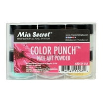 Mia Secret Color Punch Acrylic Nail Art Powder Collection 6 Pc