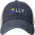 thumbnail image 2 of LGBT Ally Flag Pride LGBT Equality Baseball Cap Men Women - Classic Adjustable Plain Hat Hiking Travel Hat Black, 2 of 8