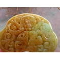 thumbnail image 2 of Certified Hand Carved Green Yellow Natural Myanmar Burma A Jade jadeite Bat Fu Lotus Ruyi Flower Pendant Necklace, 2 of 7